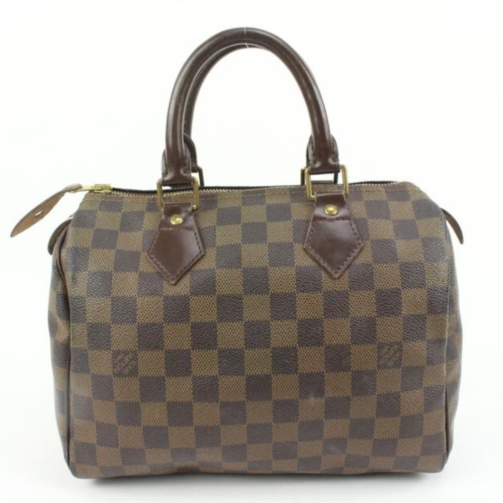 Louis Vuitton Small Damier Ebene Speedy 25 Boston Bag PM 87lv33s
